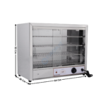 Vitrine chauffante de comptoir - Compact | FW580 | CUISTANCE