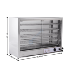 Vitrine chauffante de comptoir - Large | FW805 | CUISTANCE
