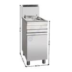 Friteuse gaz 17,5L. sur coffre | GF25S | MBM