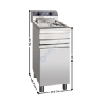 Friteuse élec 14L. sur coffre | EF12S | MBM