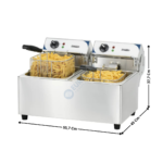Friteuse électrique 2 x 7L. - A poser | CFE72B | CASSELIN