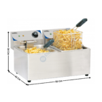 Friteuse électrique 2 x 8L. - A poser | CFE82 | CASSELIN