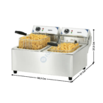 Friteuse électrique 2 x 10L. - A poser | CFE102B | CASSELIN