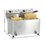 Friteuse électrique 2 x 7L. - A poser | CFEV72B | CASSELIN