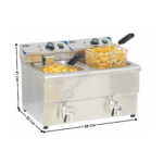 Friteuse électrique 2 x 8L. - A poser | CFEV82 | CASSELIN