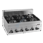 Feu Vif Gaz 6 Zones MINIMA 600 | G6S6 | MBM