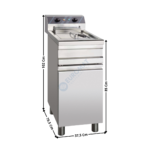 Friteuse élec 20L. sur coffre | EF25S | MBM