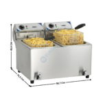 Friteuse électrique 2 x 10L. - A poser | CFEV102B | CASSELIN