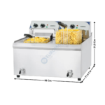 Friteuse électrique 2 x 10L. - A poser | CFEV102TC | CASSELIN