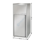Poubelle snack self-service inox 60 L. | AD6000 | SKYRAINBOW