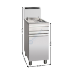 Friteuse gaz 14L. sur coffre | GF15S | MBM