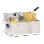 Friteuse électrique 2 x 4L. - A poser | CFE42 | CASSELIN