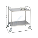 Chariot de service en inox 2 plateaux | CCI2 | CASSELIN