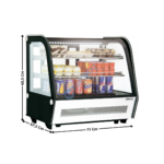 Vitrine à dessert 120L réfrigérée panoramique | CVR120L | CASSELIN