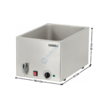 Bain-marie GN1/1 - Hauteur 20 CM - Avec Robinet | CBMV1B200 | CASSELIN