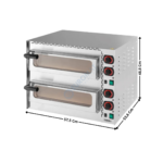 Four à pizza mini 2 pizzas - 2 Niveaux | CFRP2400 | CASSELIN