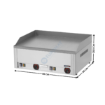 Plaque - Plancha électrique 2 Zones Acier | CPASF60B | CASSELIN