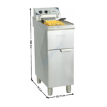 Friteuse électrique 10L. - Sur coffre | CFP10TC | CASSELIN