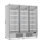 Congélateur vitrée 3 portes battantes 1450 Litres - BLANC | 74552220 | COMBISTEEL