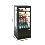 Mini vitrine à dessert 78L réfrigérée panoramique | CVR78LN | CASSELIN