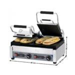 Machine à panini double avec minuteur Premium | CGP2RLPT | CASSELIN
