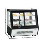 Vitrine à dessert 125L réfrigérée panoramique | CVR125L | CASSELIN