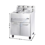 Friteuse électrique 2 x 13L. - Sur coffre | CFP132 | CASSELIN