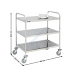 Chariot de service en inox 3 plateaux | CCI3 | CASSELIN