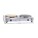 Crêpière électrique carré 2 x 35CM | CCD35E | CASSELIN