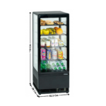 Vitrine à dessert 98L réfrigérée panoramique | CVR98LN | CASSELIN