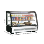 Vitrine à dessert 160L réfrigérée panoramique | CVR160L | CASSELIN
