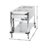 Chariot Bain-marie 2 x GN1/1 | CCBM2V | CASSELIN