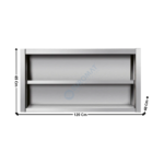 Placard murale ouvert 120x40cm | THWOR124 | SKYRAINBOW