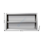Placard murale ouvert 140x40cm | THWOR144 | SKYRAINBOW
