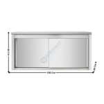 Placard murale fermée 100x40cm | THWSR104 | SKYRAINBOW
