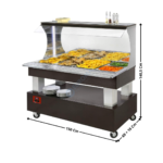 Buffet Mural Chauffant Self-Service - 4 x GN1/1 | ABM4NB1 | DIAMOND