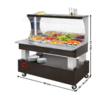 Buffet Mural Réfrigéré Self-Service - 4 x GN1/1 | ASB4NB1R2 | DIAMOND