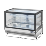 Vitrine à dessert 120 L. réfrigérée panoramique | WTF120L | ATOSA