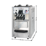 Machine à Glace Soft et Frozen Yogurt - 2 Parfums - Version de Table | 6225 | SPACEMAN