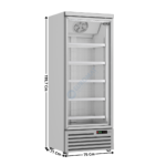 Armoire congélateur vitrée 1 porte battante 600L | 74552214 | COMBISTEEL