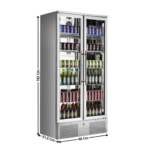 Armoire vitrée 2 portes battantes 458L - INOX | 74551360 | COMBISTEEL