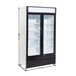 Armoire vitrée 2 portes battantes 750L | 74551390 | COMBISTEEL