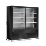Vitrine Murale 120cm Compact / Portes Coulissantes - IMPULSION PLUS | PD12B5R2 | DIAMOND