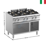 Feux vifs 6 zones XL DOMINA 700 MAX | FB711AXL | MBM ITALY