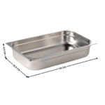 Bac gastronorme inox GN 1/1 - 65mm | BG11065 | CUISTANCE