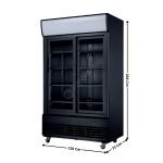Armoire réfrigérée - 2 portes vitrées coulissantes 1000 L. - LIMITED SERIES | SC1000SDNAC | ATLAS COLD