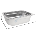Bac gastronorme inox GN 1/2 - 100mm | BG12100 | CUISTANCE