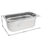 Bac gastronorme inox GN 1/4 - 100mm | BG14100 | CUISTANCE