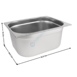 Bac gastronorme inox GN 1/2 - 150mm | BG12150 | CUISTANCE