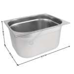 Bac gastronorme inox GN 1/2 - 200mm | BG12200 | CUISTANCE